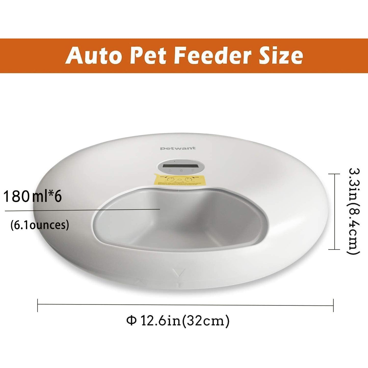 Pet Smart Feeder - Six Meal, Wet or Dry Food, Holds Ice Packs