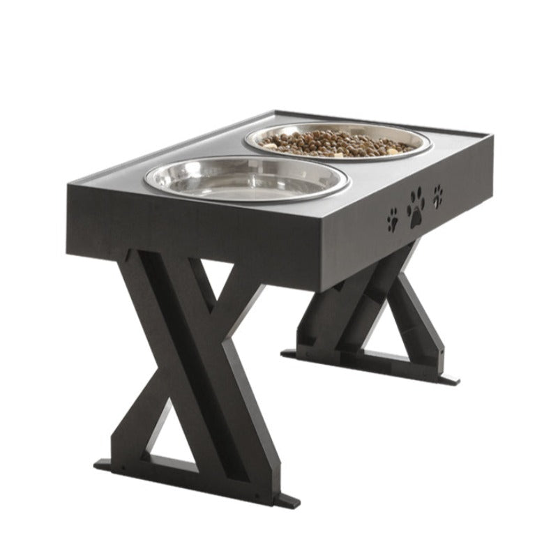 Adjustable Height Dog Bowl Set - Stainless Steel Bowls