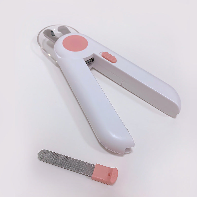 LED Light Dog Nail Clippers with Built-in Nail File