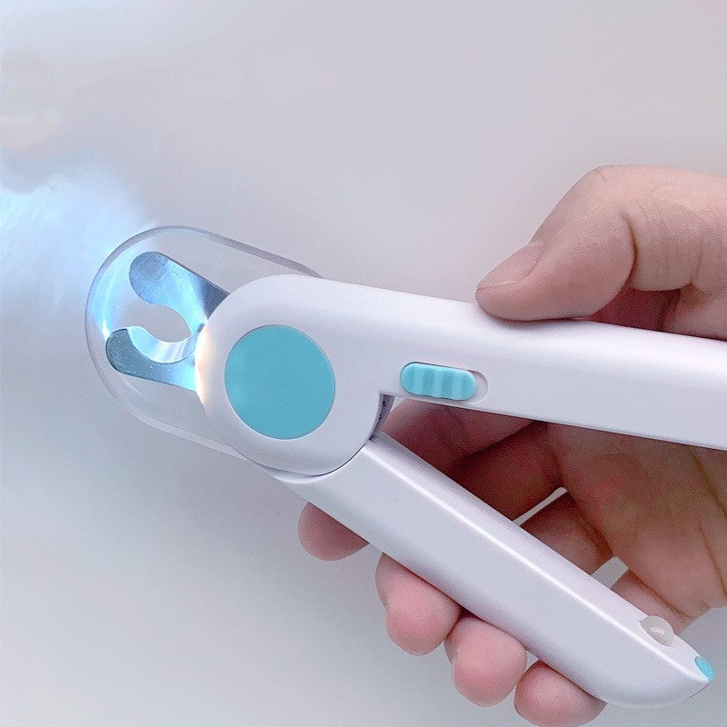 LED Light Dog Nail Clippers with Built-in Nail File