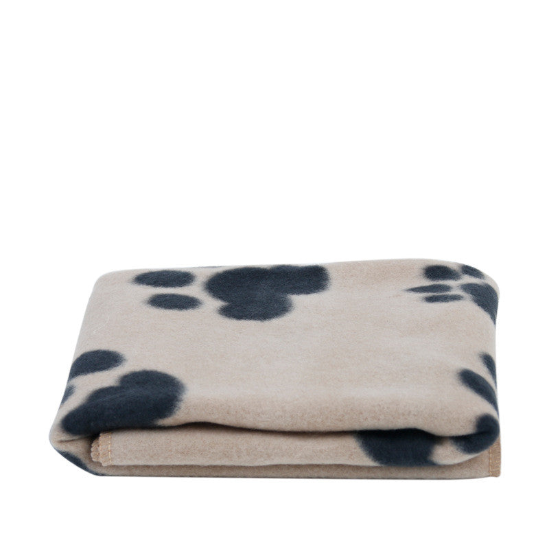 Paw Print Dog Flannel Blanket