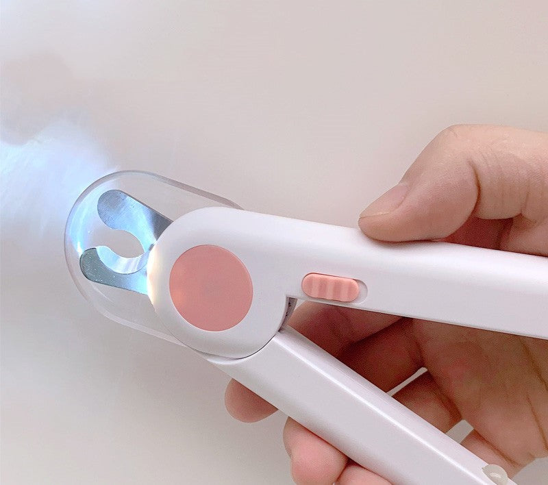 LED Light Dog Nail Clippers with Built-in Nail File