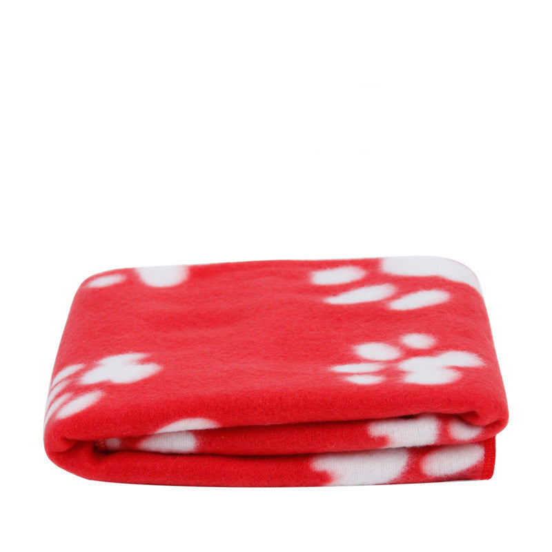 Paw Print Dog Flannel Blanket