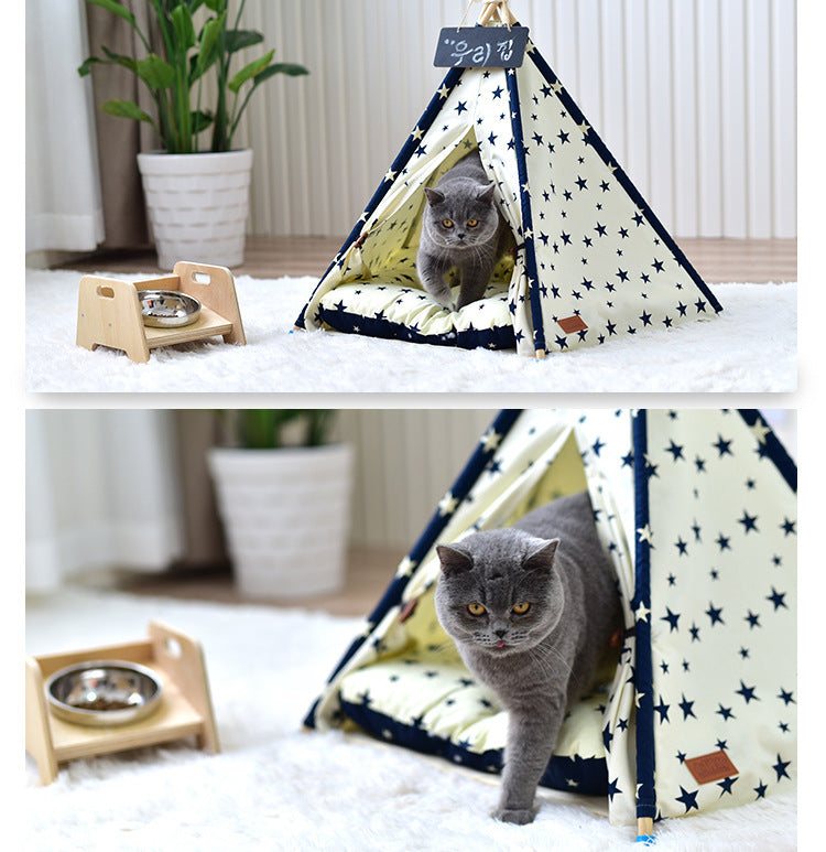 Portable Washable Pet Tent Dog Bed Cat Toy House