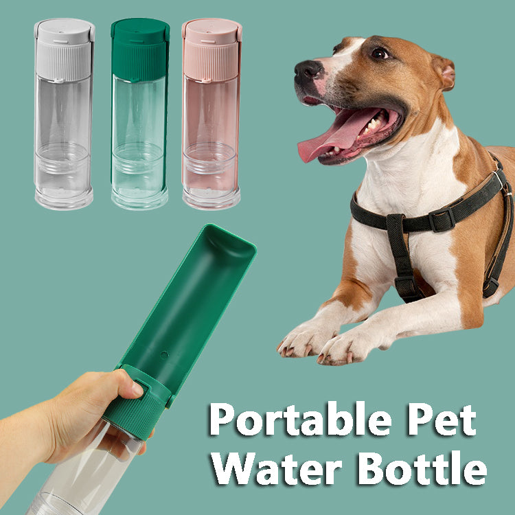 Pet Portable Water Bottle with Dry Food Compartment