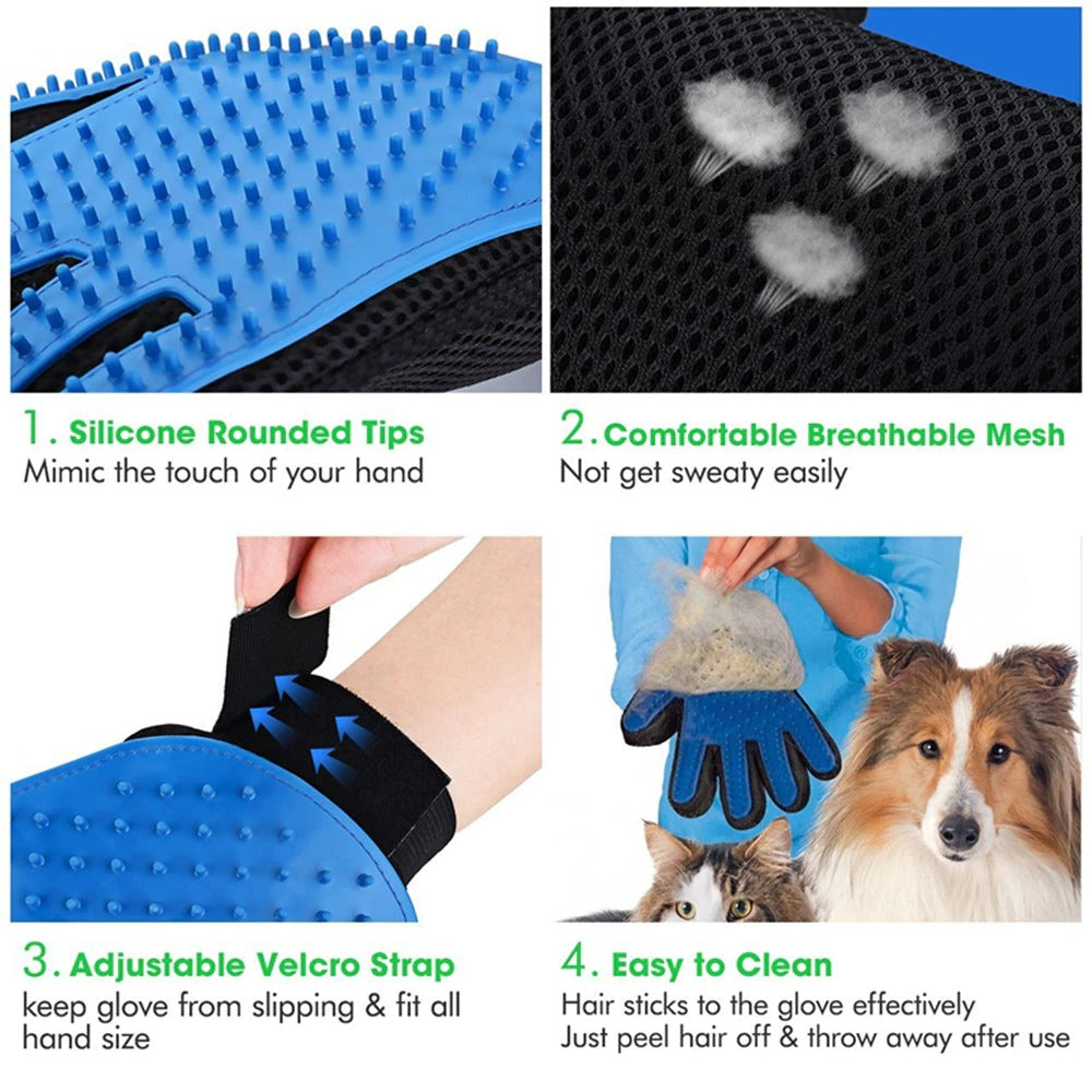 Pet Deshedding Brush Comb Glove