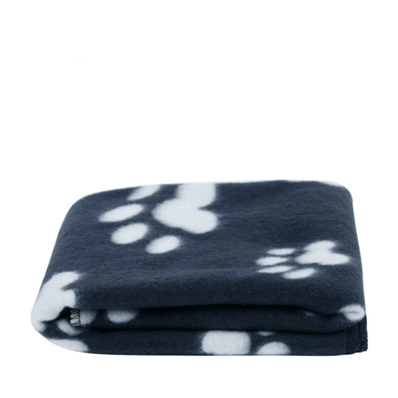 Paw Print Dog Flannel Blanket