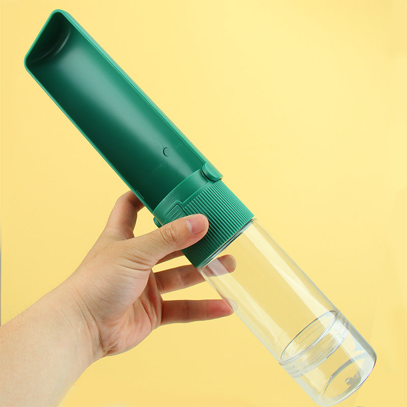 Pet Portable Water Bottle with Dry Food Compartment