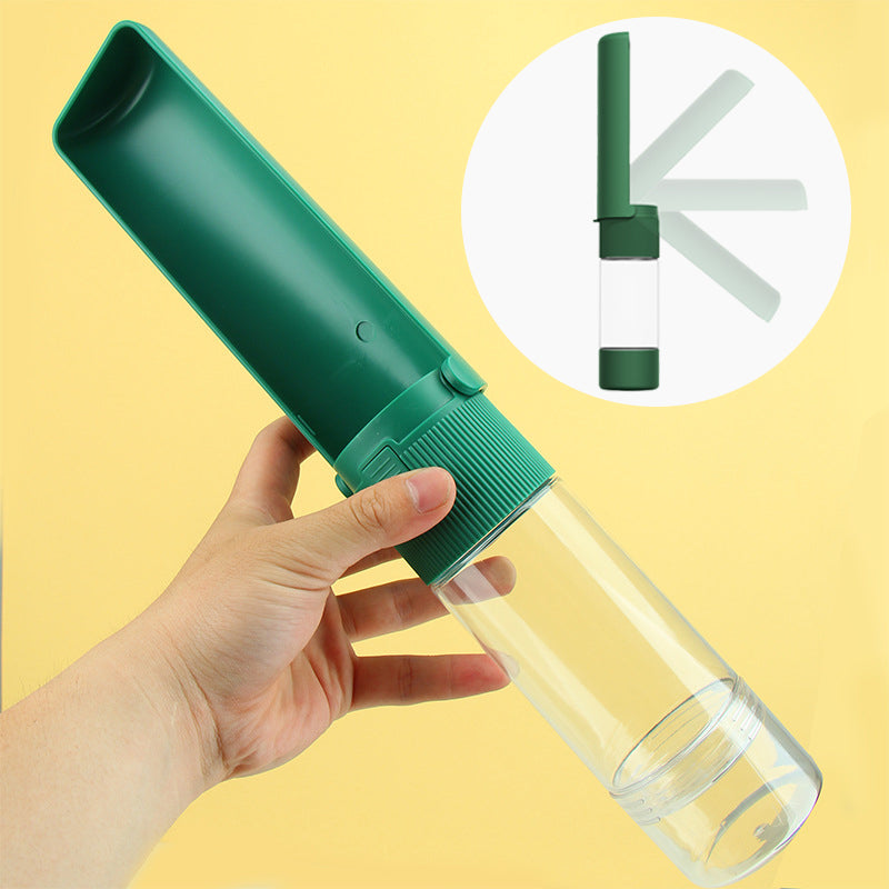 Pet Portable Water Bottle with Dry Food Compartment